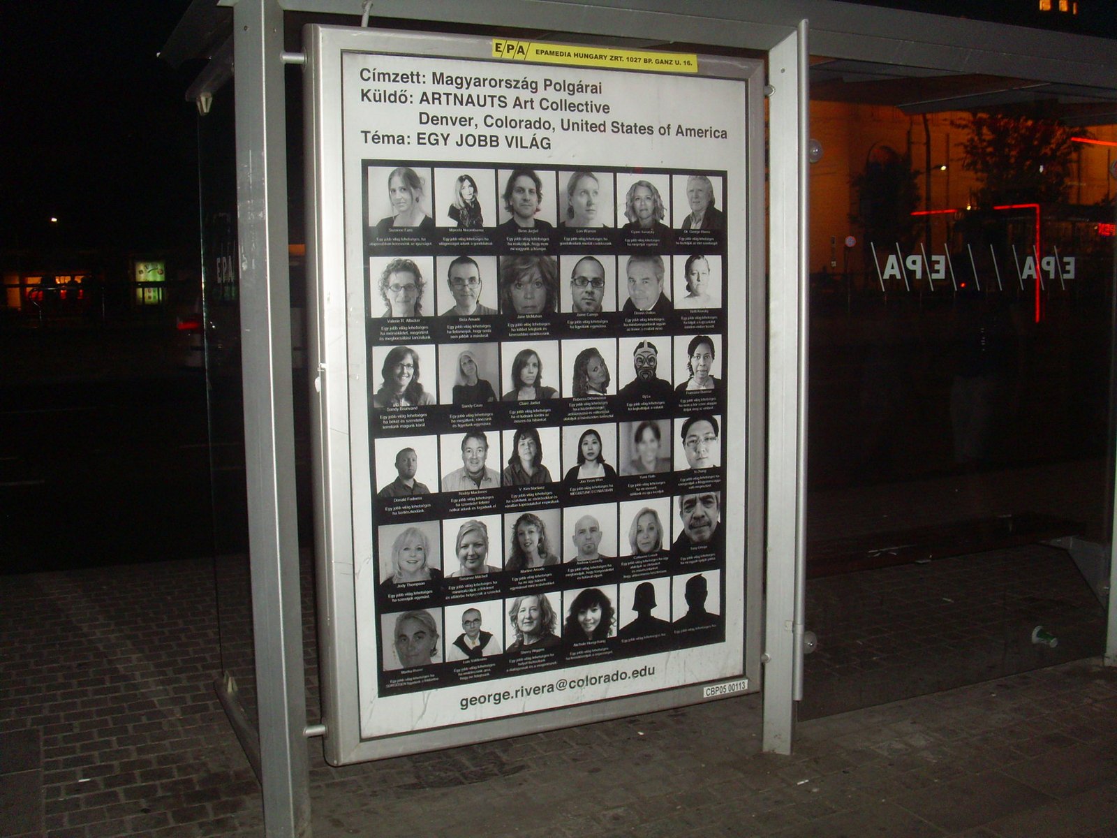 To People of Hungary, bus stop 2013